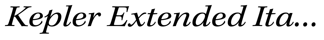 Kepler Extended Italic